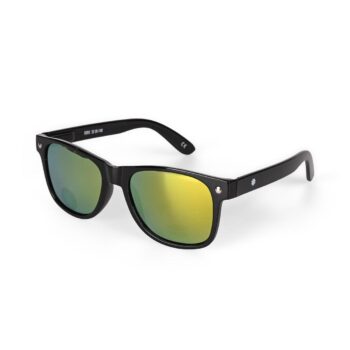 Glassy Eyewear Leonard Polarized Sunglasses - Black/Yellow Mirror