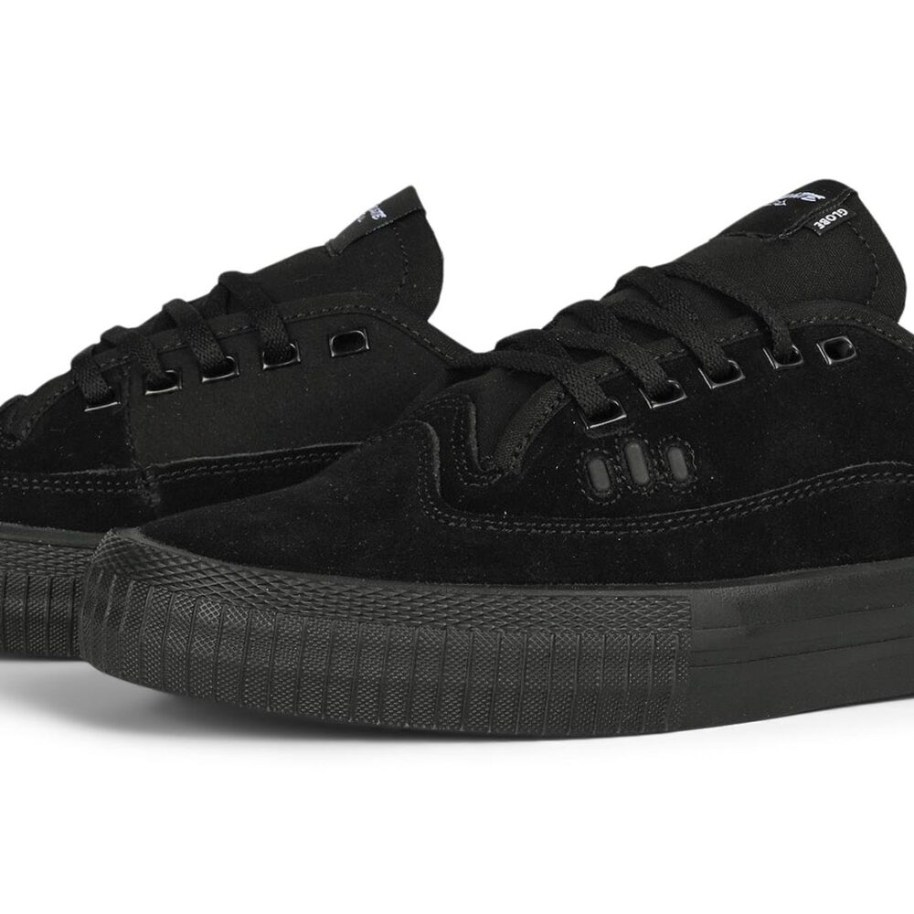 Globe Gillette Skate Shoes - Black/Suede/Black