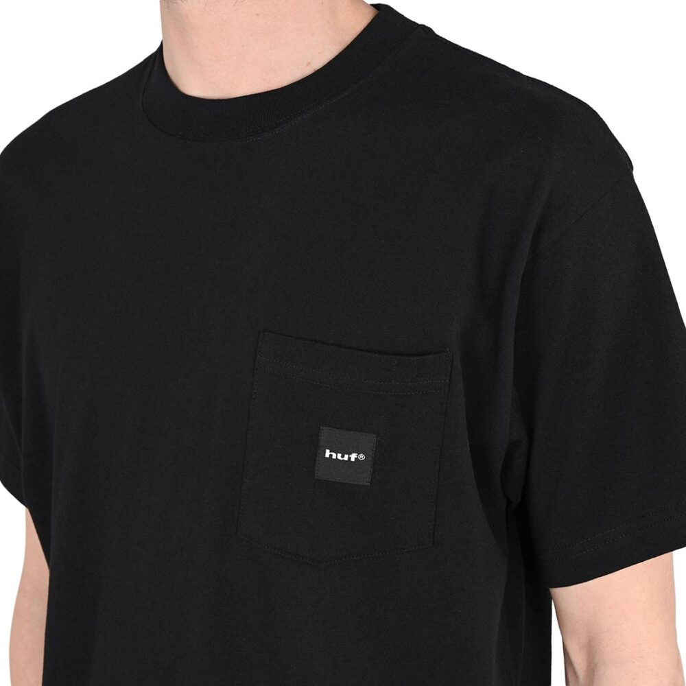 HUF Box Logo Pocket S/S T-Shirt - Black/Black