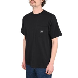 HUF Box Logo Pocket S/S T-Shirt - Black/Black