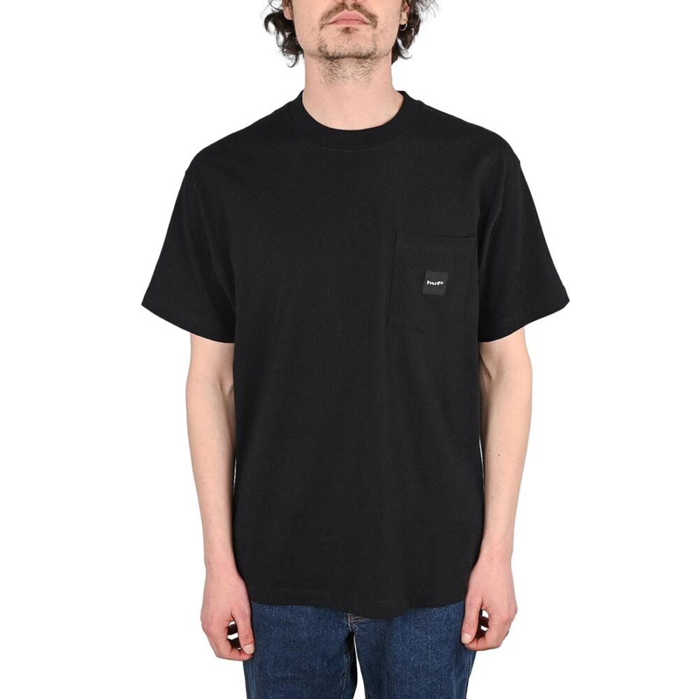 HUF Box Logo Pocket S/S T-Shirt - Black/Black