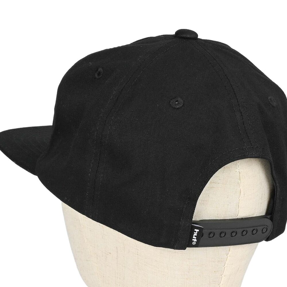 HUF Box Logo Snapback Cap - Black/Black