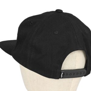 HUF Box Logo Snapback Cap - Black/Black