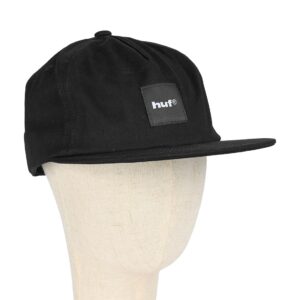 HUF Box Logo Snapback Cap - Black/Black