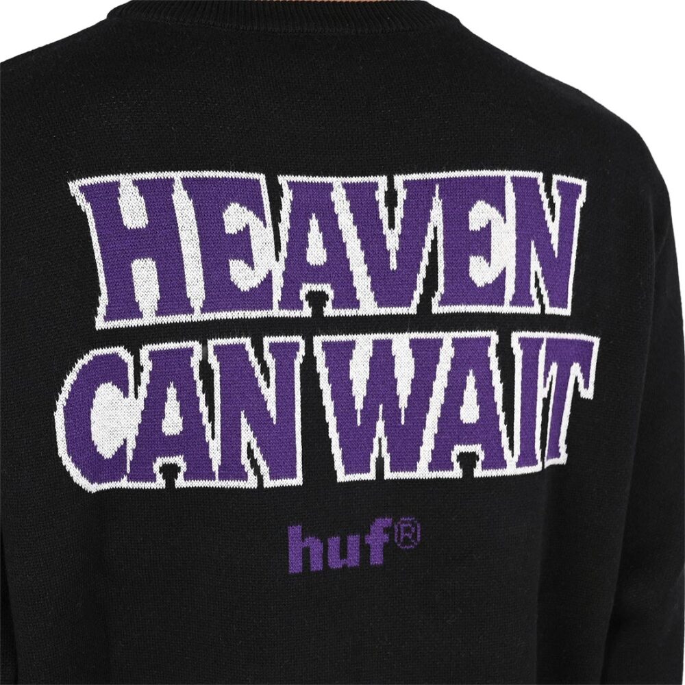 Huf Heaven Can Wait Knitted Crew Sweater - Black