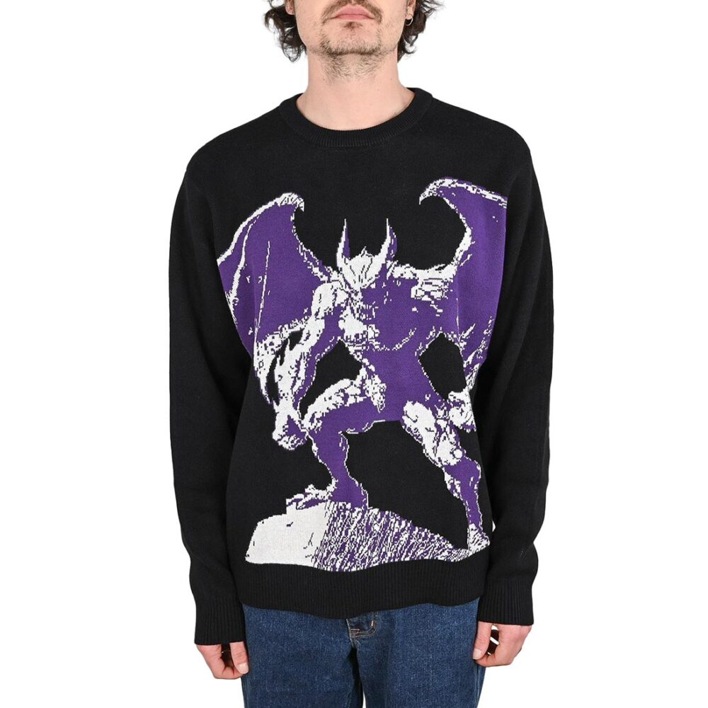 Huf Heaven Can Wait Knitted Crew Sweater - Black