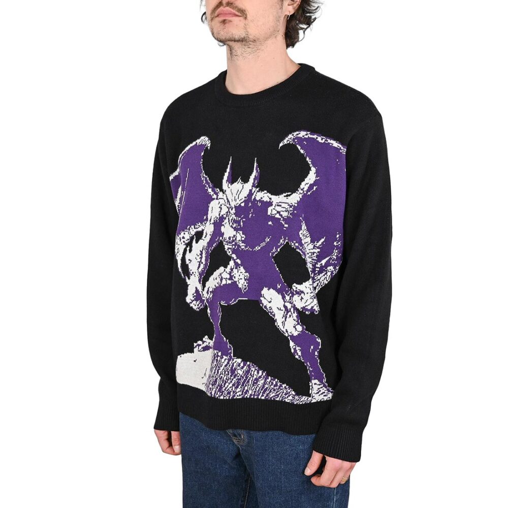 Huf Heaven Can Wait Knitted Crew Sweater - Black