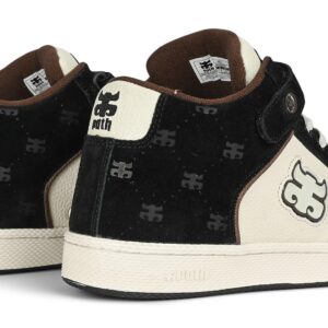 IPATH Grasshopper High-Top Skate Shoes - Black Cream Suede