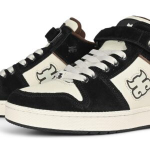 IPATH Grasshopper High-Top Skate Shoes - Black Cream Suede