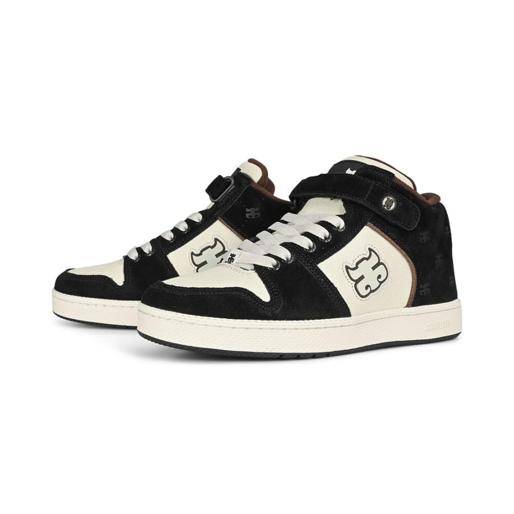 IPATH Grasshopper High-Top Skate Shoes - Black Cream Suede