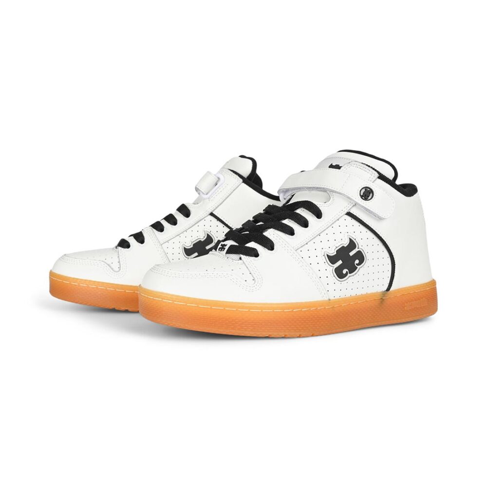 IPATH Grasshopper High-Top Skate Shoes - White Leather