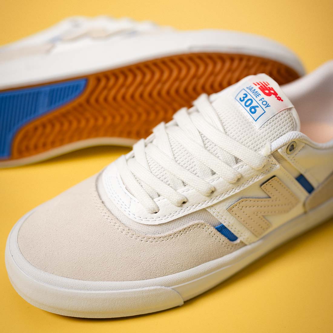 New Balance Numeric 306 Foy Skate Shoes - White/Royal