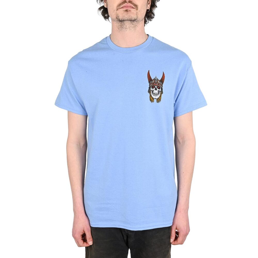 Powell Peralta Andy Anderson Skull S/S T-Shirt - Carolina Blue