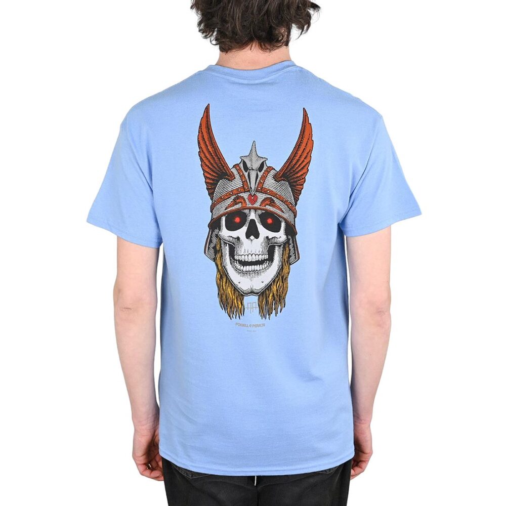 Powell Peralta Andy Anderson Skull S/S T-Shirt - Carolina Blue