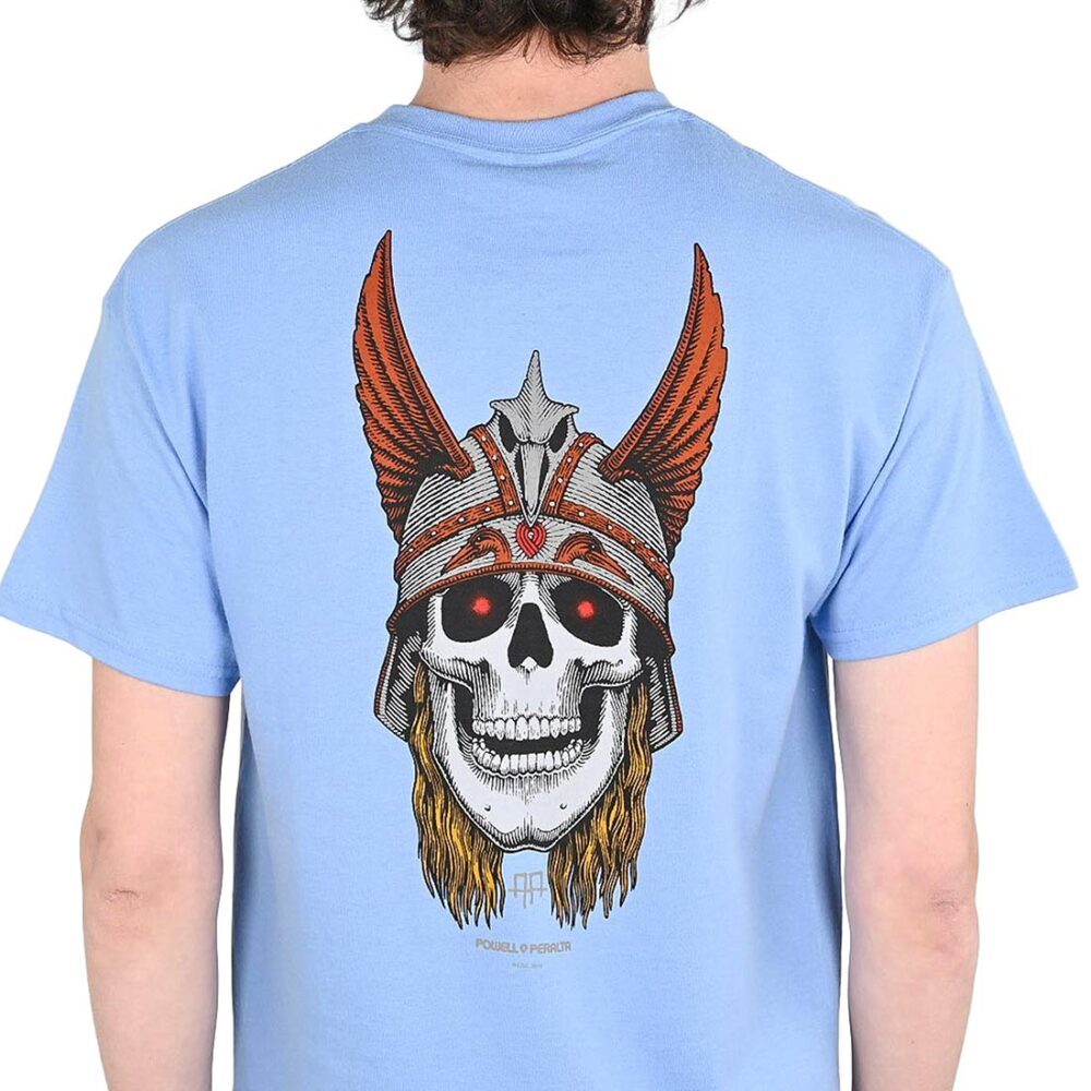 Powell Peralta Andy Anderson Skull S/S T-Shirt - Carolina Blue