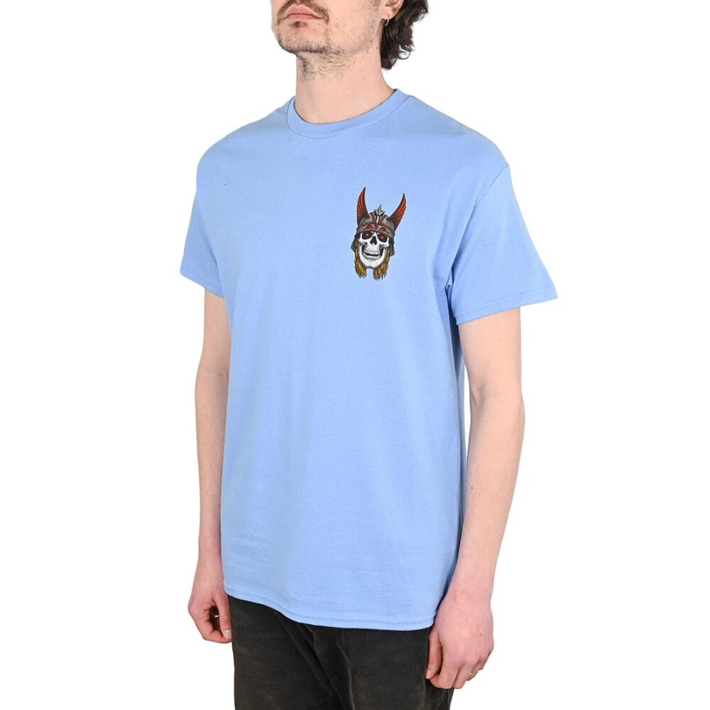 Powell Peralta Andy Anderson Skull S/S T-Shirt - Carolina Blue