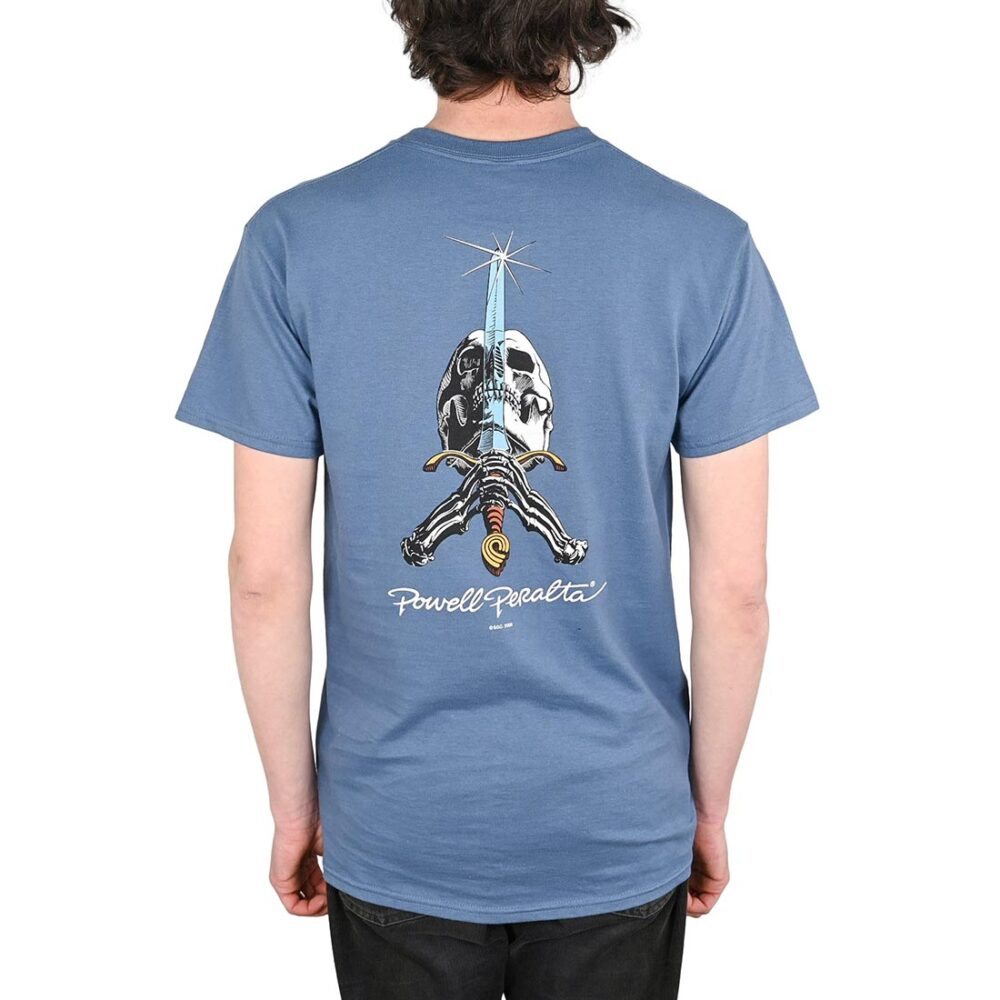 Powell Peralta Skull & Sword S/S T-Shirt - Indigo Blue