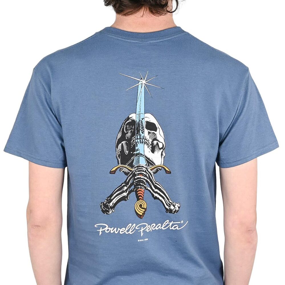 Powell Peralta Skull & Sword S/S T-Shirt - Indigo Blue