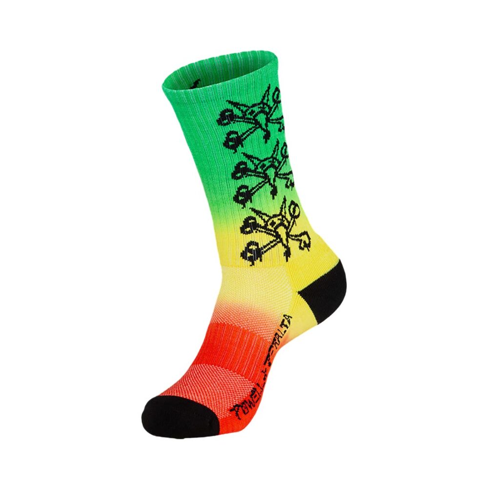 Powell Peralta Vato Rats Crew Socks - Rasta Fade