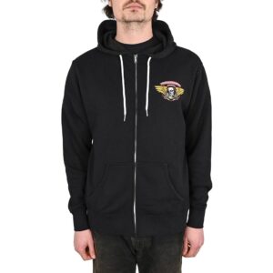 Powell Peralta Winged Ripper Lightweight Zip Hoodie - Black
