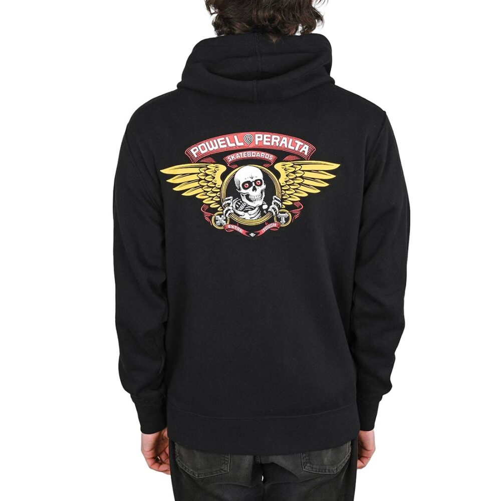 Powell Peralta Winged Ripper Lightweight Zip Hoodie - Black