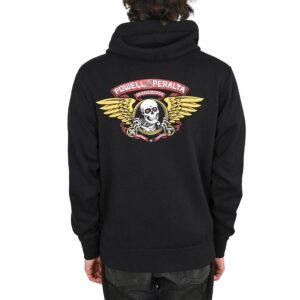 Powell Peralta Winged Ripper Lightweight Zip Hoodie - Black