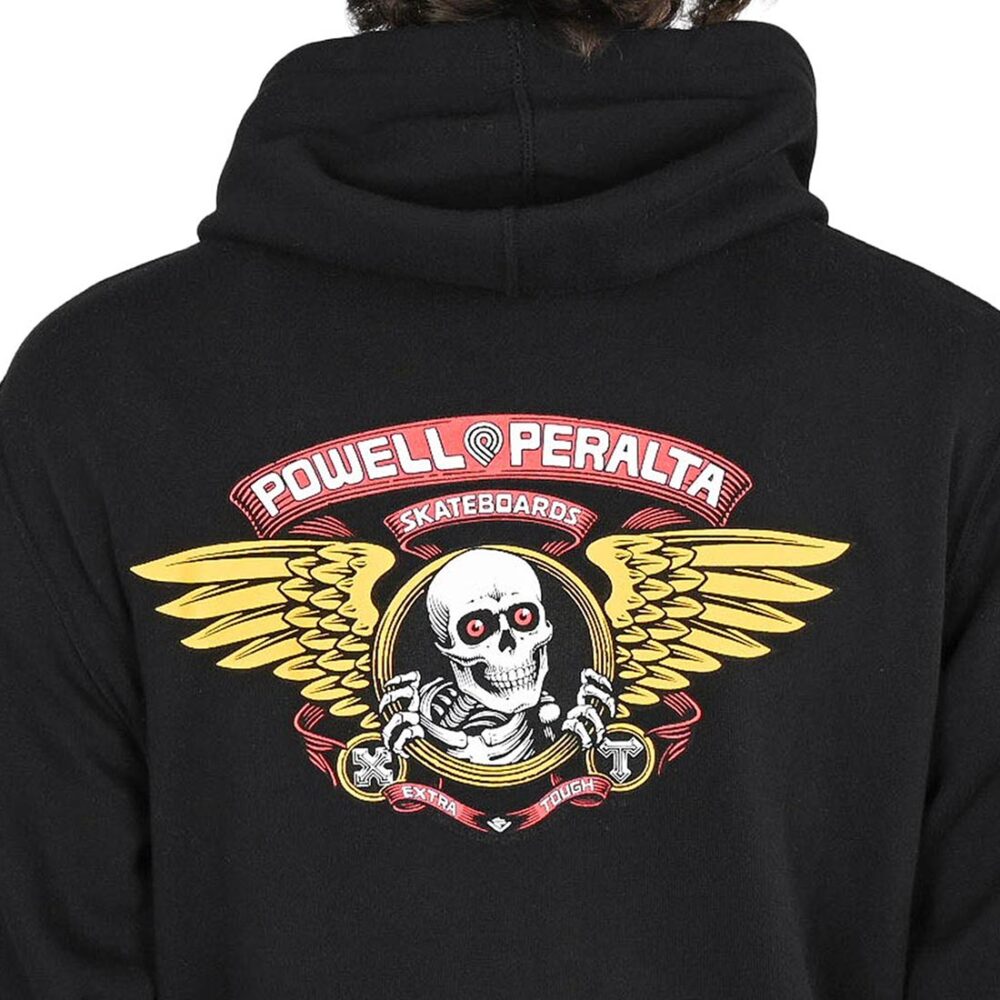 Powell Peralta Winged Ripper Lightweight Zip Hoodie - Black