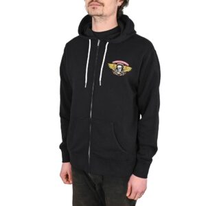 Powell Peralta Winged Ripper Lightweight Zip Hoodie - Black