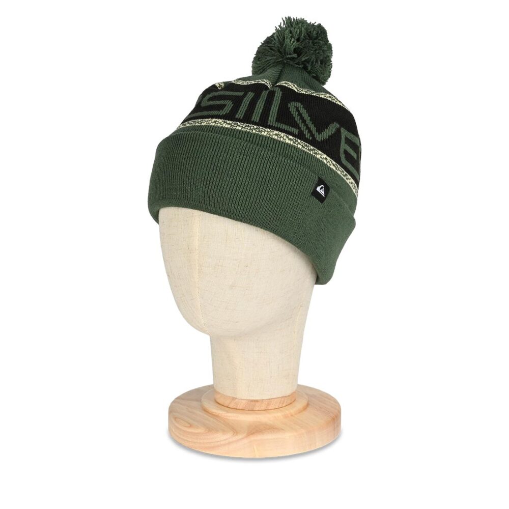 Quiksilver Summit Pom Beanie Hat - Trekking Green