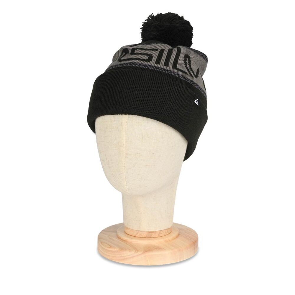 Quiksilver Summit Pom Beanie Hat - True Black