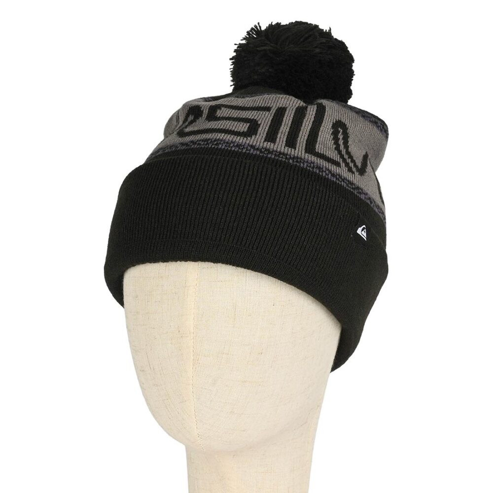 Quiksilver Summit Pom Beanie Hat - True Black