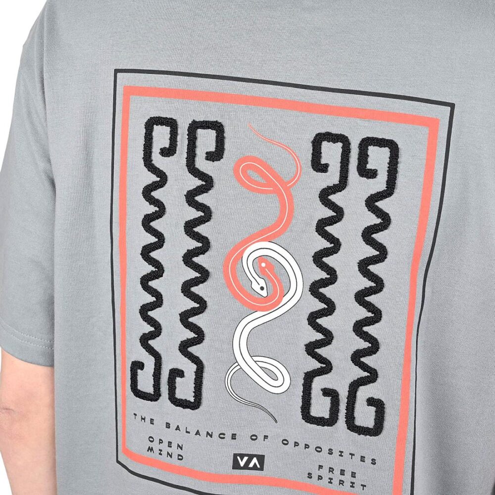 RVCA Amaze Snake Short-Sleeved T-Shirt - Monument