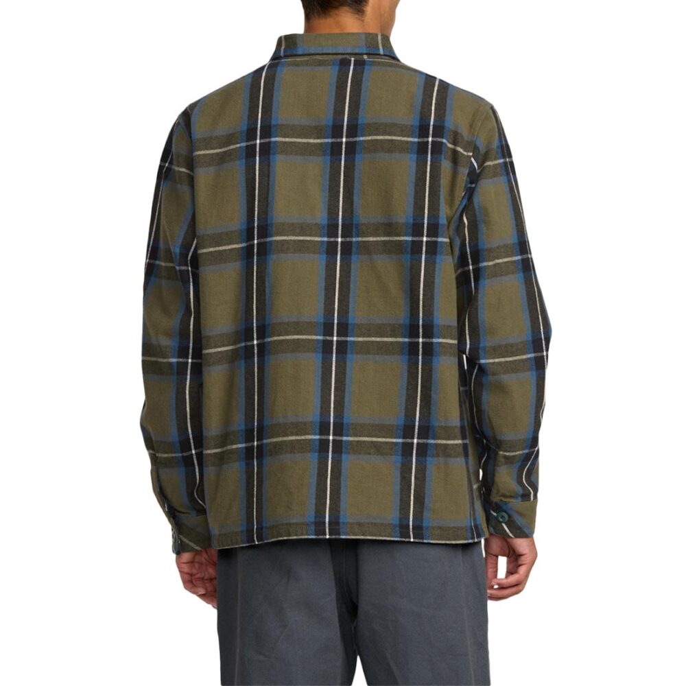 RVCA Flight Risk L/S Overshirt - Hunter Green