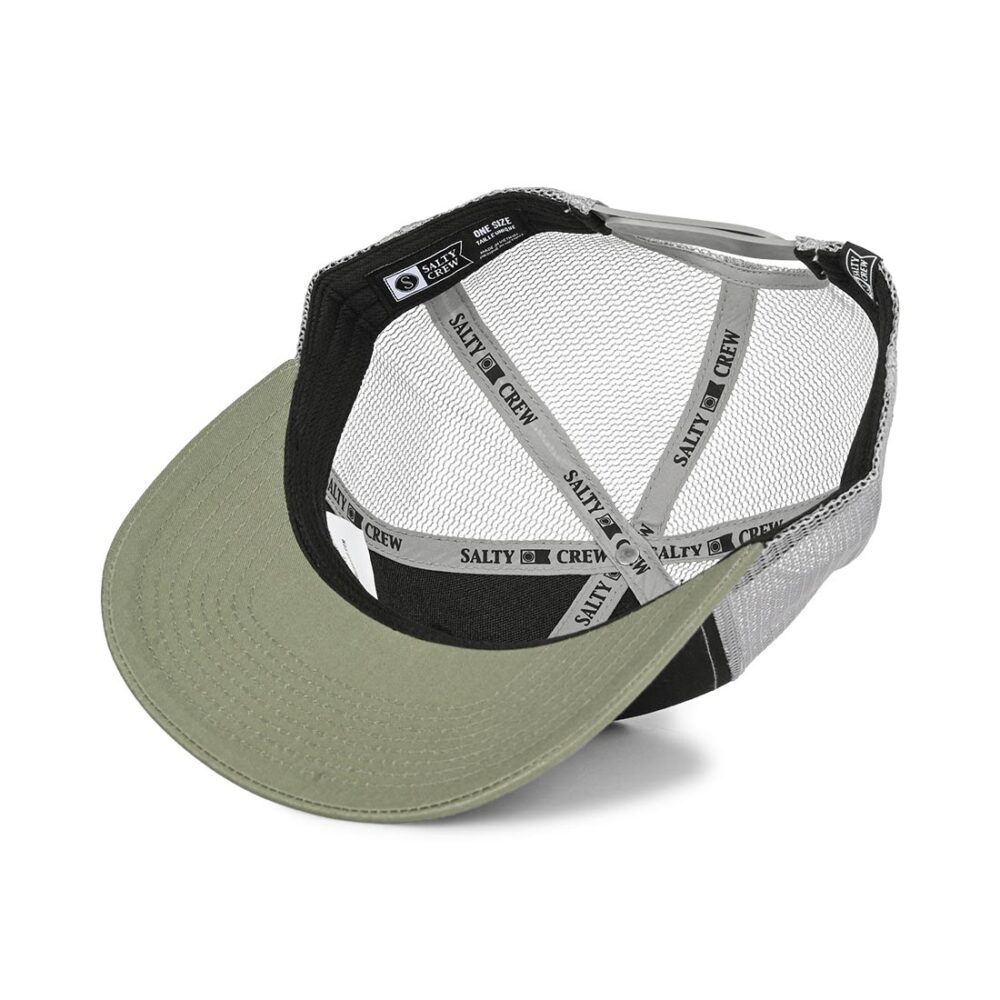 Salty Crew Surface Retro Trucker Cap - Black/Olive