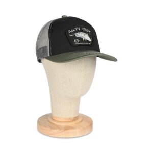 Salty Crew Surface Retro Trucker Cap - Black/Olive