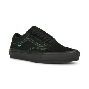 Vans Old Skool Pro Skate Shoes - Black/Black/Green