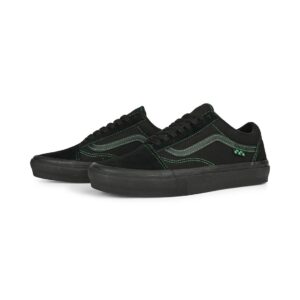 Vans Old Skool Pro Skate Shoes - Black/Black/Green