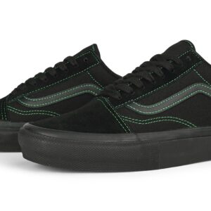 Vans Old Skool Pro Skate Shoes - Black/Black/Green