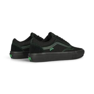 Vans Old Skool Pro Skate Shoes - Black/Black/Green