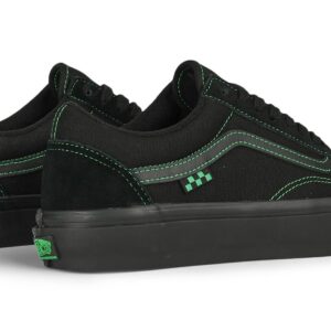 Vans Old Skool Pro Skate Shoes - Black/Black/Green