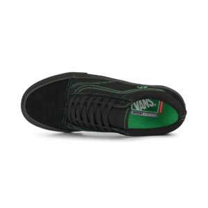 Vans Old Skool Pro Skate Shoes - Black/Black/Green