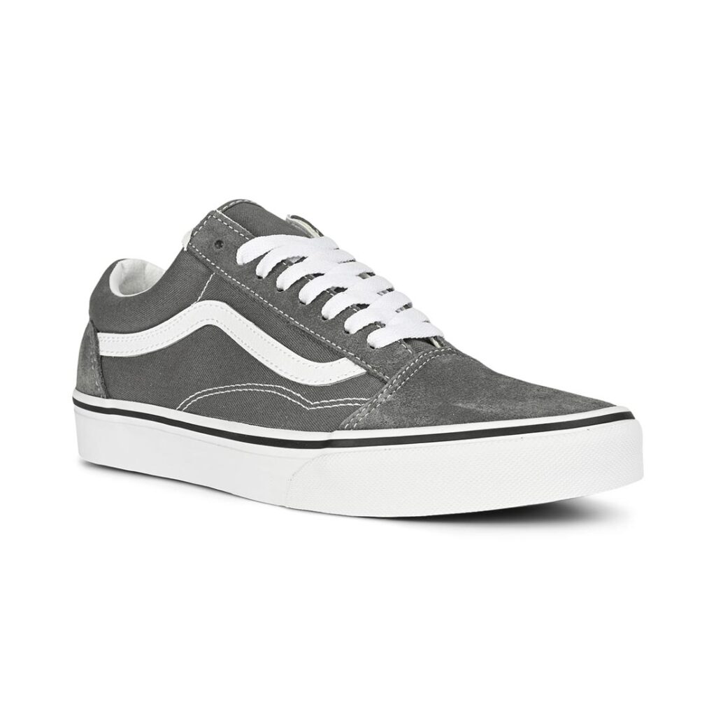 Vans Classic Old Skool Skate Shoes - Pewter/True White
