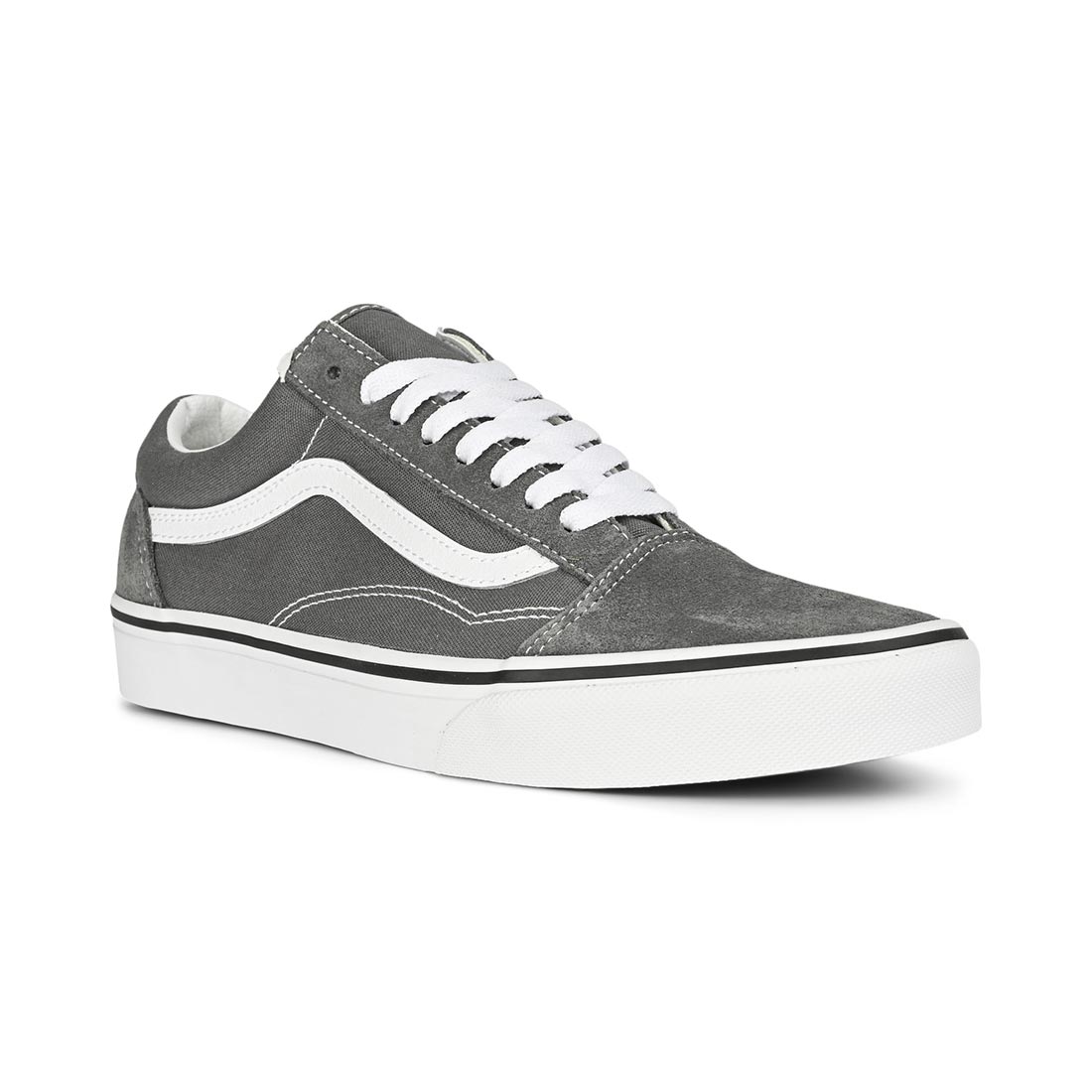 Vans Classic Old Skool Skate Shoes - Pewter/True White -  6.5 UK