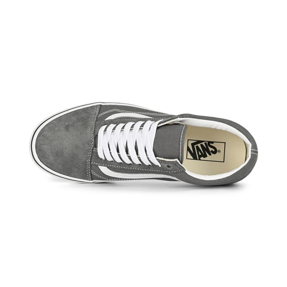 Vans Classic Old Skool Skate Shoes - Pewter/True White