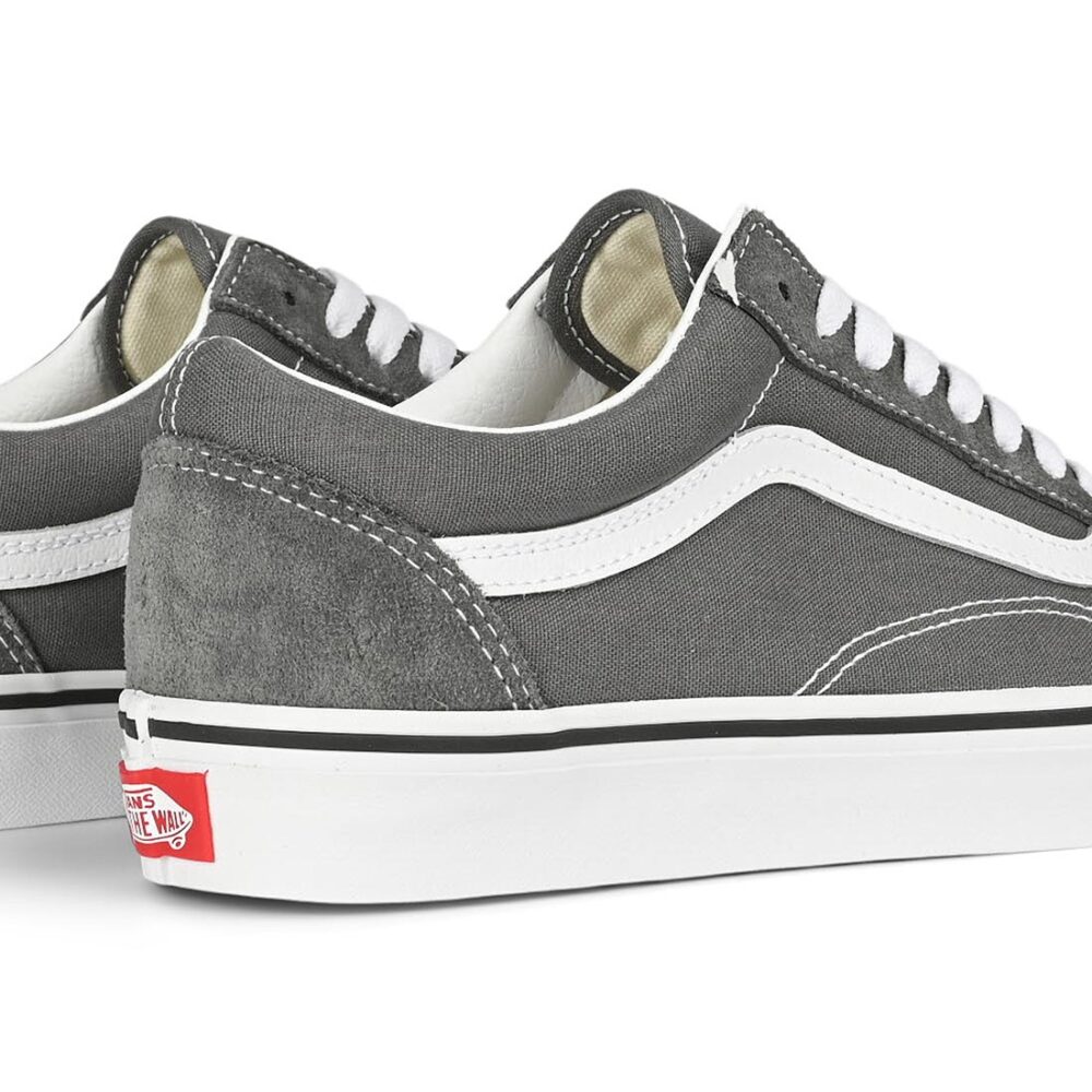 Vans Classic Old Skool Skate Shoes - Pewter/True White