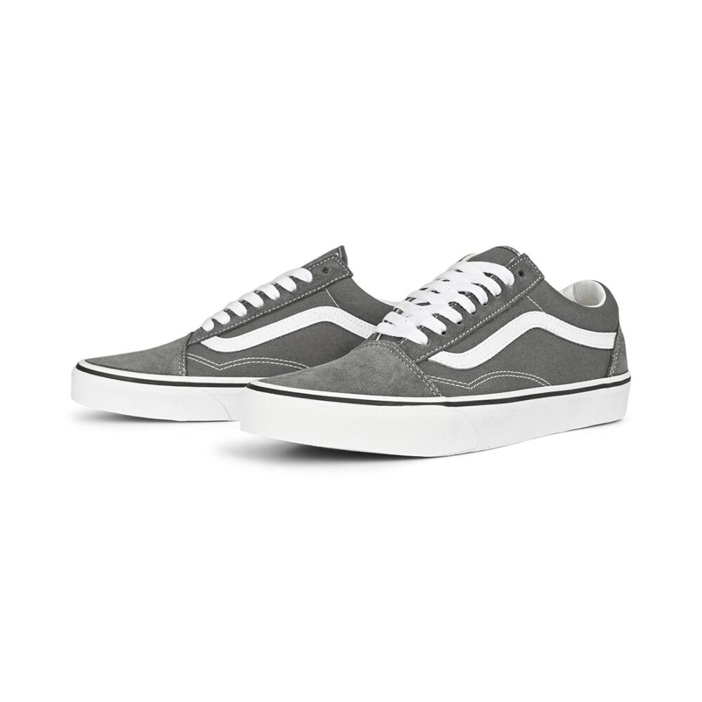 Vans Classic Old Skool Skate Shoes - Pewter/True White