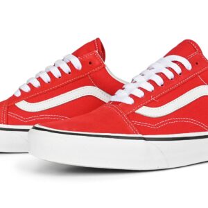 Vans Classic Old Skool Skate Shoes - Racing Red/True White