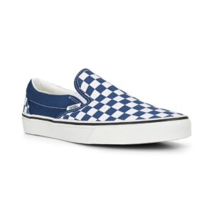 Vans Classic Slip-On Skate Shoes - Checkerboard Deep Blue