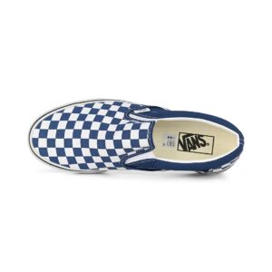 Vans Classic Slip-On Skate Shoes - Checkerboard Deep Blue