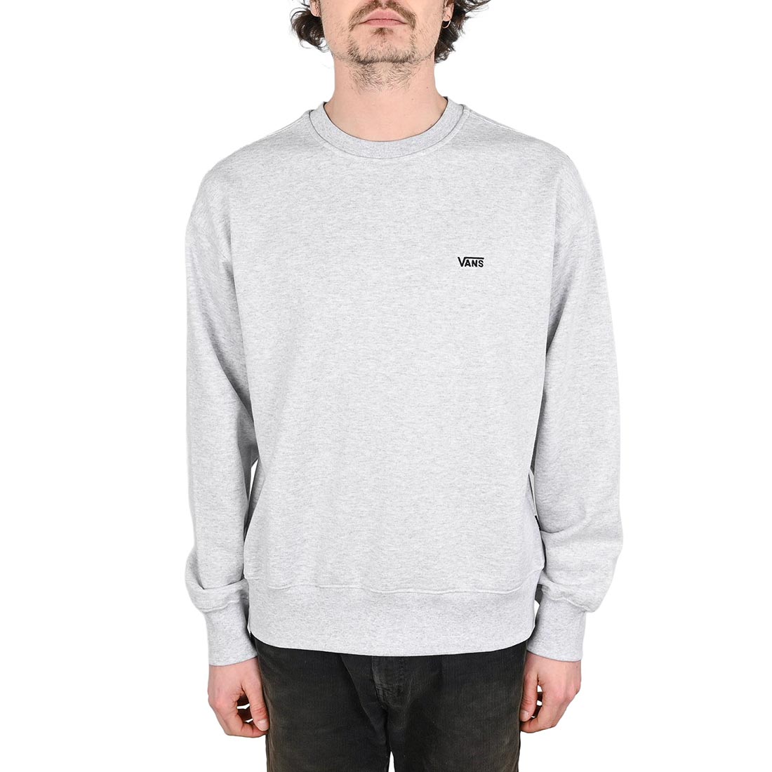 Vans Left Chest II Loose Crew Sweater - Light Grey Heather -  XL